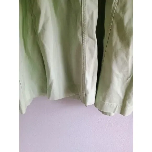 Talbots women's utility or chore jacket in a light mint green plus 2X coastal